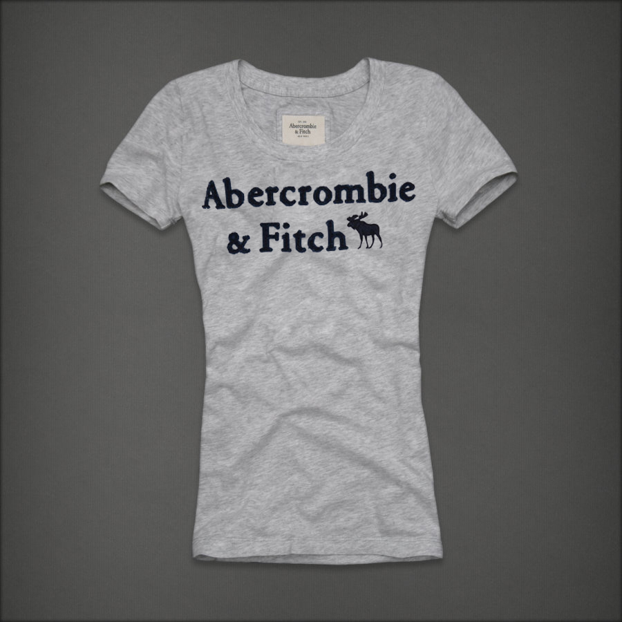 Abercrombie Fitch Mujeres De Cuello Redondo Corto Remera AF8277